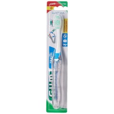 Periuta de Dinti Manuala, Gum, Travel, cu Peri Tratati cu Clorhexidina, Soft, Culoare Albastra