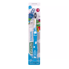 Periuta de Dinti pentru Copii, Gum, Junior, 7-9 ani, Maner Ergonomic, Culoare Albastra