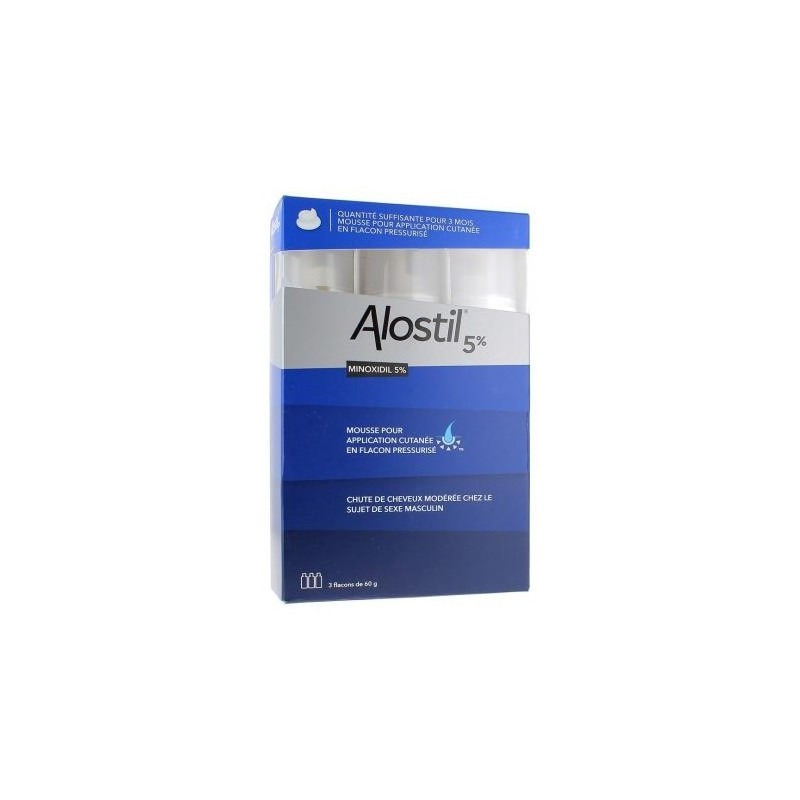 Spuma pentru Cresterea Parului, Johnson & Johnson, Alostil, Minoxidil 5%, 3x 60ml