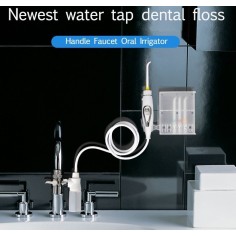 Dus Bucal, Dental Spa, Conectare la Robinet, 6x Varfuri Incluse, Sistem Adeziv prindere Perete, Fara Curent, Portabil 2