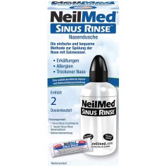 Set Irigator Nazal si Solutie Salina, Neilmed, Sinus Rinse, Curatare Sinusuri, Decongestie Nazala, 240ml, 2 plicuri x 2.4gr