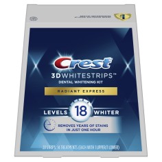Cutie 14x Plicuri, Benzi Albirea Dintilor, Crest, 3D White, Radiant Express, Nivel Albire 18, 14 zile