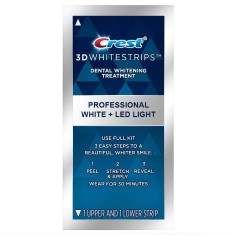 Teeth Whitening Strips, Crest, 3D White, Professional White, Whitening Level 12, 1 envelope, 2 strips