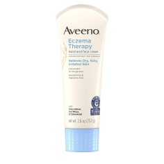Crema pentru Fata si Maini, Aveeno, Therapy, pentru Calmarea Eczemelor si Mancarimilor, fara Parfum, 73.7gr