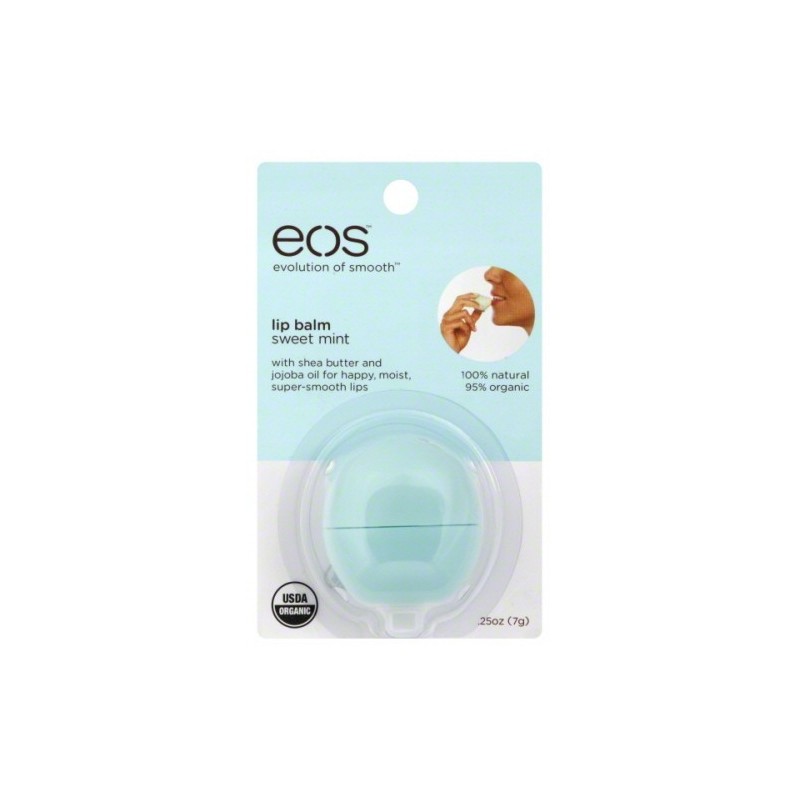 Balsam de Buze, EOS, Sweet Mint, Efect Reparator si Hidratant, SPF15, Aroma Menta Dulce, 7gr