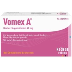 Supozitoare, Vomex A, Klinge Pharma, pentru Copii, Impotriva Raului de Miscare, 40gr, 10 buc