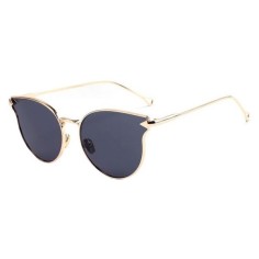 Ochelari de Soare, Zamo, Montreal Black, Protectie, UV400, Model Cateye, Rama Aurie, Lentile Negre
