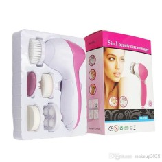 Perie Electrica Ingrijire Piele, Beauty Care Massager, pentru Fata si Corp,  5x Capete de Schimb, 2x Trepte de Viteza, Fara Fir 2