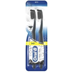 Set 2x Periute de Dinti, Oral-B, CrossAction cu Carbune Activ, Albeste Dintii in Mod Natural, Soft