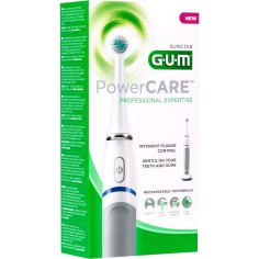 Periuta de Dinti Electrica, Gum, Power Care, Autonomie 10 zile, Cronometru 2 min, 10.000 Rotatii / min, Alba