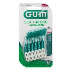 Set of Interdental Brushes, GUM, Soft Picks, Textured, for Deep Cleaning, Mint Flavor, Large, 30 pcs