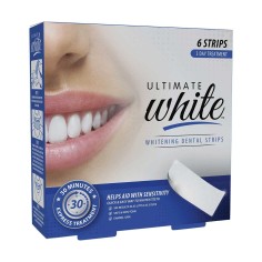 Box of 3x Teeth Whitening Strips, Brush Buddies, Ultimate White, with Coconut Oil, 10% Concentration, 3 Day Treatment