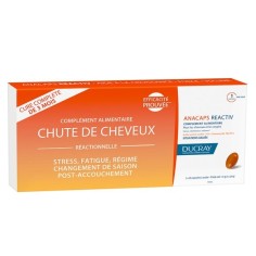 Pachet 3 x Tratament capsule Ducray Anacaps Reactiv pentru par si unghii, 30 buc