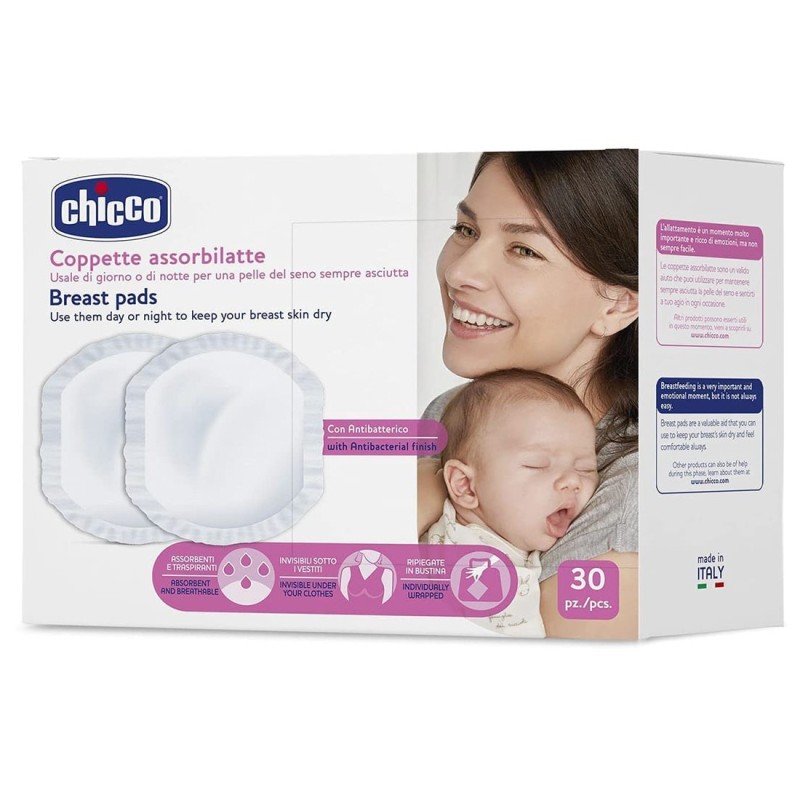 Tampoane pentru San, Chicco, Breast Pads, Protectie si Absorbtie, Ambalate Individual, 30 buc