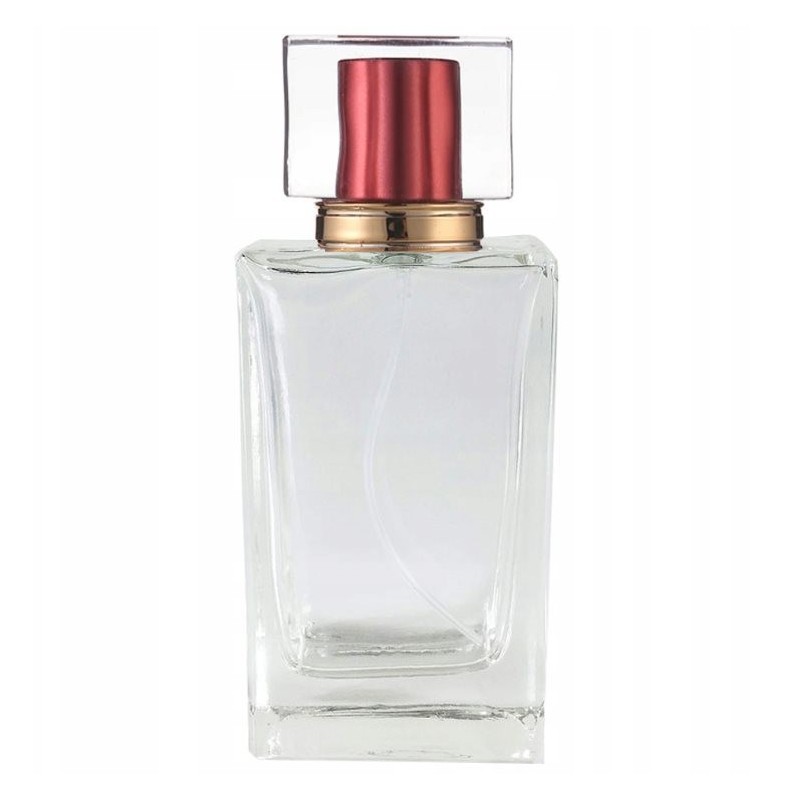 Sticla Parfum, Zamo®, cu Pulverizator Infiletabil si Capac Visiniu, Capacitate 90ml
