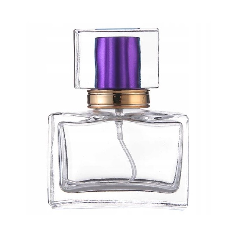 Sticla Parfum, Zamo®, cu Pulverizator Infiletabil si Capac Mov, Capacitate 30ml