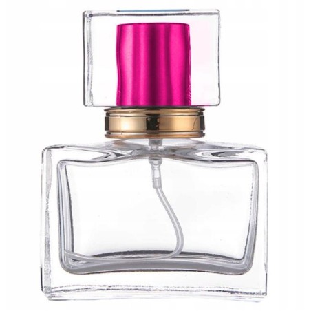 Sticla Parfum, Zamo®, cu Pulverizator Infiletabil si Capac Roz, Capacitate 30ml
