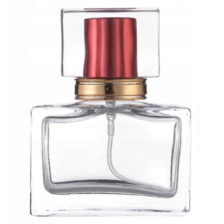 Sticla Parfum, Zamo®, cu Pulverizator Infiletabil si Capac Visiniu, Capacitate 30ml
