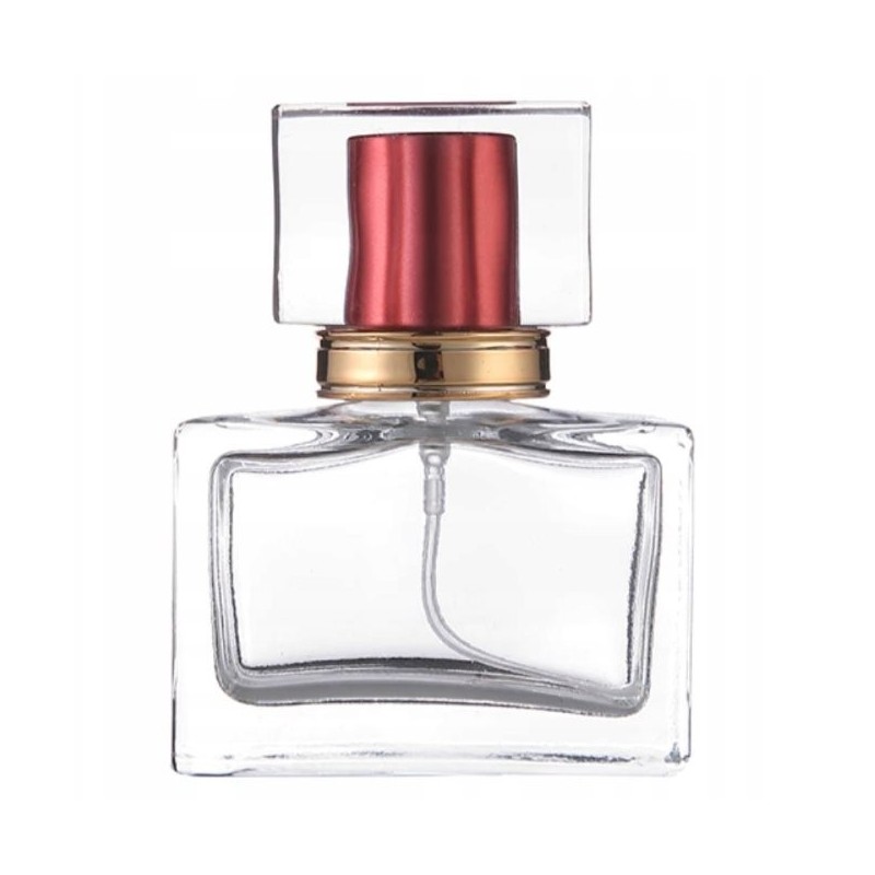 Sticla Parfum, Zamo®, cu Pulverizator Infiletabil si Capac Visiniu, Capacitate 30ml