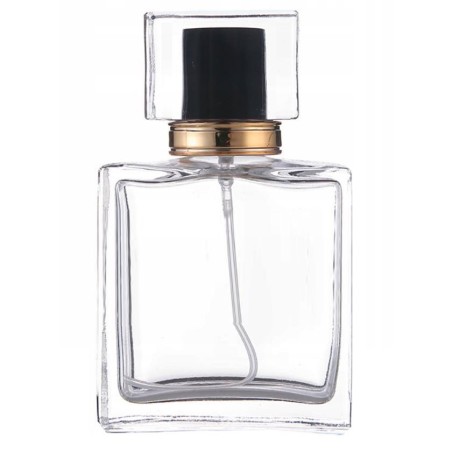 Sticla Parfum, Zamo®, cu Pulverizator Infiletabil si Capac Negru, Capacitate 50ml