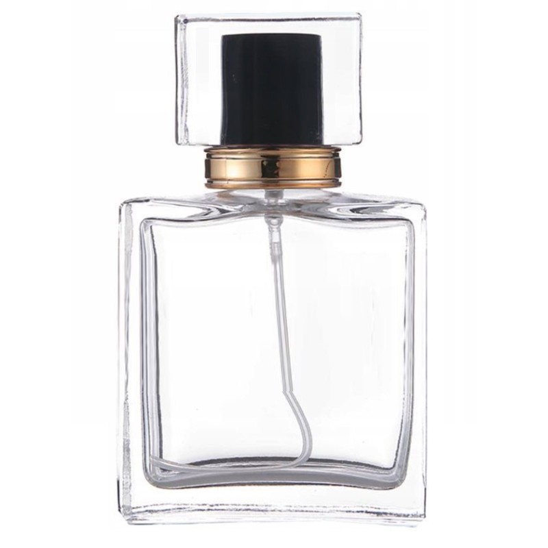 Sticla Parfum, Zamo®, cu Pulverizator Infiletabil si Capac Negru, Capacitate 50ml