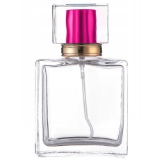 Sticla Parfum, Zamo®, cu Pulverizator Infiletabil si Capac Roz, Capacitate 50ml