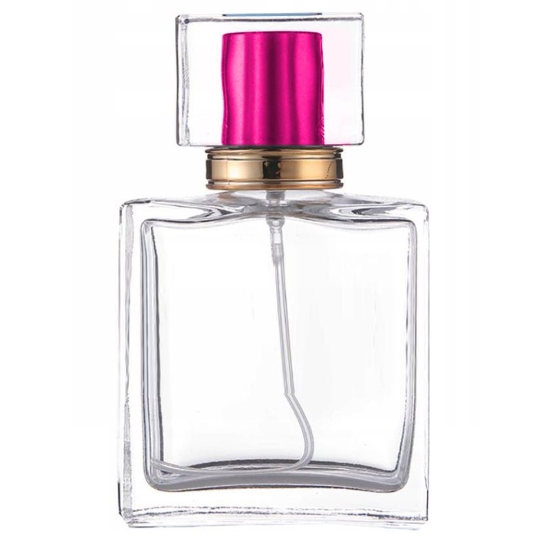 Sticla Parfum, Zamo®, cu Pulverizator Infiletabil si Capac Roz, Capacitate 50ml