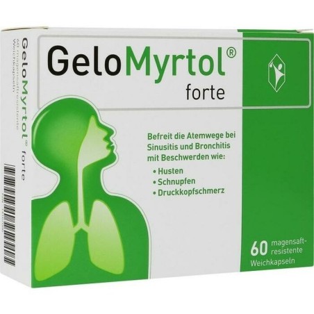 Supliment din Plante, GeloMyrtol Forte, Mucolitic Natural impotriva Bronsitei si Sinuzitei, 60 capsule
