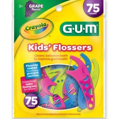 Set Ata Dentara pentru Copii, Gum, Crayola Twistables, Tip Scobitoare, Curatare Delicata, Foarte Rezistenta, Aroma Fructe, 75buc