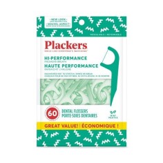 Set Ata Dentara, Plackers, Hi-Performance, Tip Scobitoare, Curatare Rapida, Cerata cu Alunecare Usoara, Aroma Menta, 60 buc