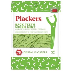 Set Ata Dentara, Plackers, Micro Mint, Tip Scobitoare, Curatare Rapida, Foarte Rezistenta, pentru Dintii din Spate, 75 buc