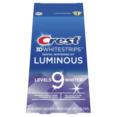 Teeth Whitening Strips, Crest Whitestrips 3D Luminous, Whitening Level 9, 10 Day Treatment, 20 strips