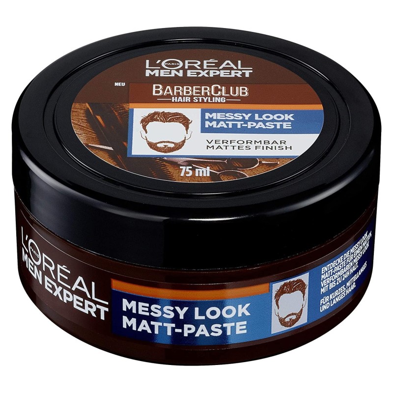 Ceara de Par, L\'Oreal, Men Expert, Barber Club, Fixare Flexibila, fara Reziduuri, Aspect Mat, 75ml