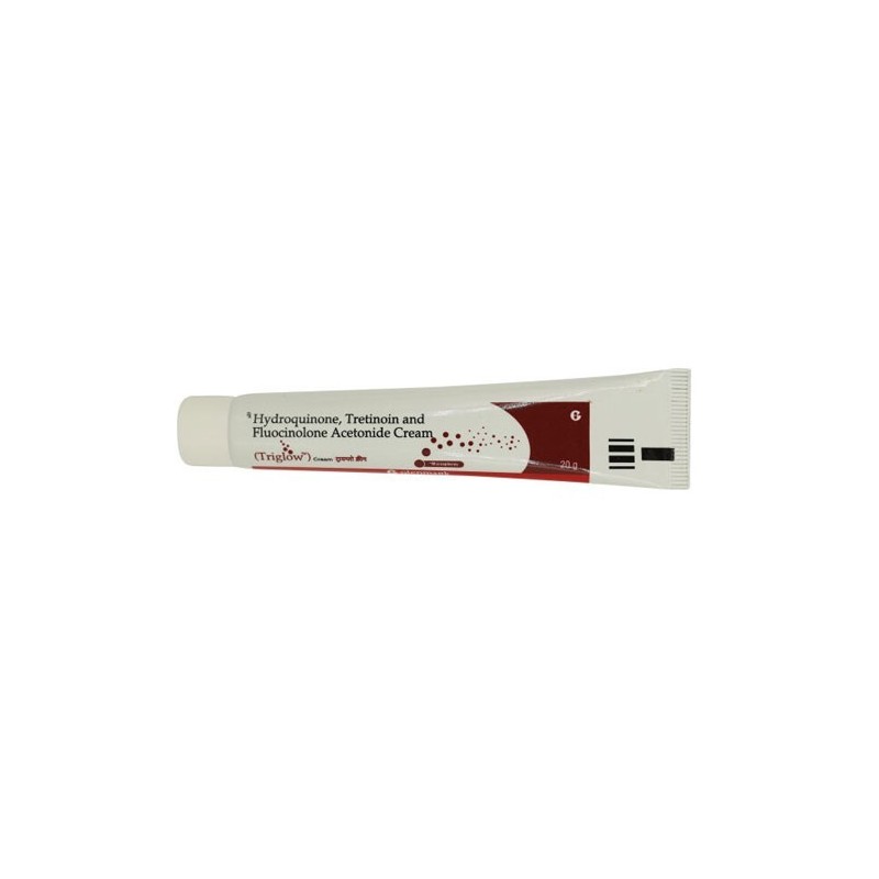 Crema, Glenmark, Triglow, Tratament Melasma, cu Hidrochinona 2%, Fluocinolona 0.01% si Tretinoin 0.025%, cu Pompita, 20gr