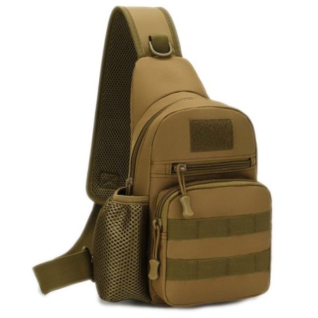 Geanta Sling Militara, Zamo®, 5x Buzunare, Material Impermeabil, Capacitate 5L, Dimensiune 32x16x11cm, Maro