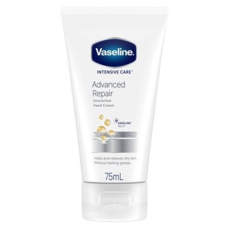Crema de Maini, Vaseline, Advanced Repair, Hidratare si Ingrijire Piele, Hipoalergenica, Fara Parfum, 75ml