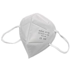 Masca Protectie, de Unica Folosinta, KN95, FFP2, 4 straturi, cu Clema fixare nas, Alba