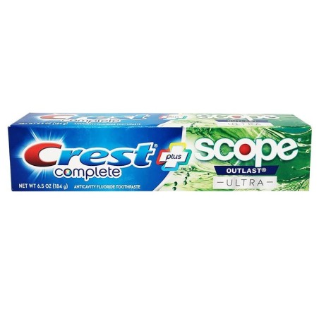 Pasta de dinti, Crest, Complete Plus, Scope Outlast, Ultra, Efect Intens de Prospetime, 184gr