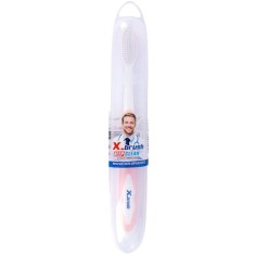 Periuta de Dinti Clasica, Zamo®, X.Brush Deep Clean, Efect Albirea Dintilor, Peri Extra-Soft, Culoare Roz