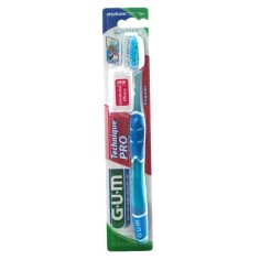 Periuta de Dinti Manuala, GUM, Technique Pro 526, Periaj Profund si Delicat, Medium, Culoare Albastra