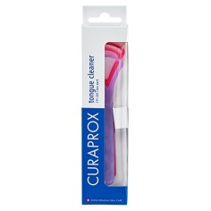 Set of 2x Tongue Cleaning Brushes, Curaprox, CTC 203, Duo Pack, Purple and Pink
