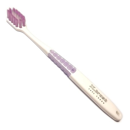 Periuta de Dinti Clasica, Zamo®, X.Brush, Efect Albirea Dintilor, Peri Extra-Soft, Culoare Roz