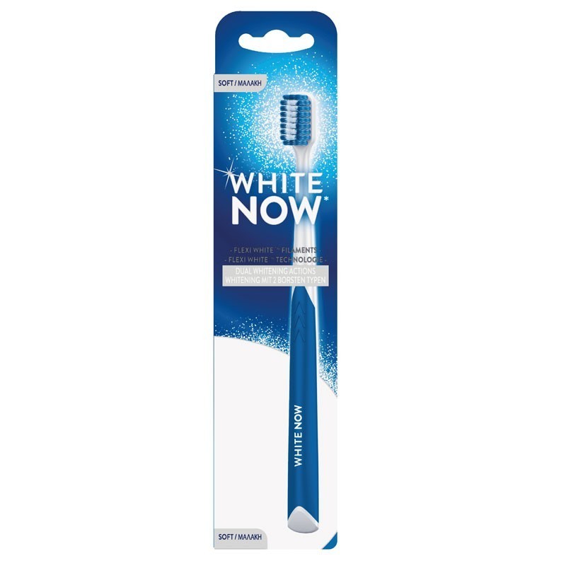 Periuta de Dinti Clasica, Unilever, White Now, Efect Albirea Dintilor, Peri Soft, Culoare Albastra