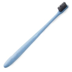 Periuta de Dinti Manuala, Zamo®, din Polyacril si Fibre de Bambus, Soft, Culoare Albastra