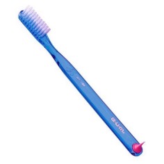 Periuta de Dinti Manuala, GUM, Classic 305, 3-Row, Curatarea Placii Bacteriene, Hard, Culoare Albastra