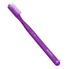 Periuta de Dinti Manuala, GUM, Classic 305, 3-Row, Curatarea Placii Bacteriene, Hard, Culoare Mov