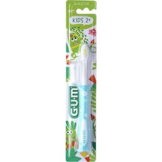 Periuta de Dinti pentru Copii, Gum, Kids, 2+ Ani, Maner Ergonomic, Culoare Albastra