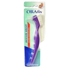 Brush, OraFix, Denture Brush, for Cleaning and Care of Dentures, Purple Color