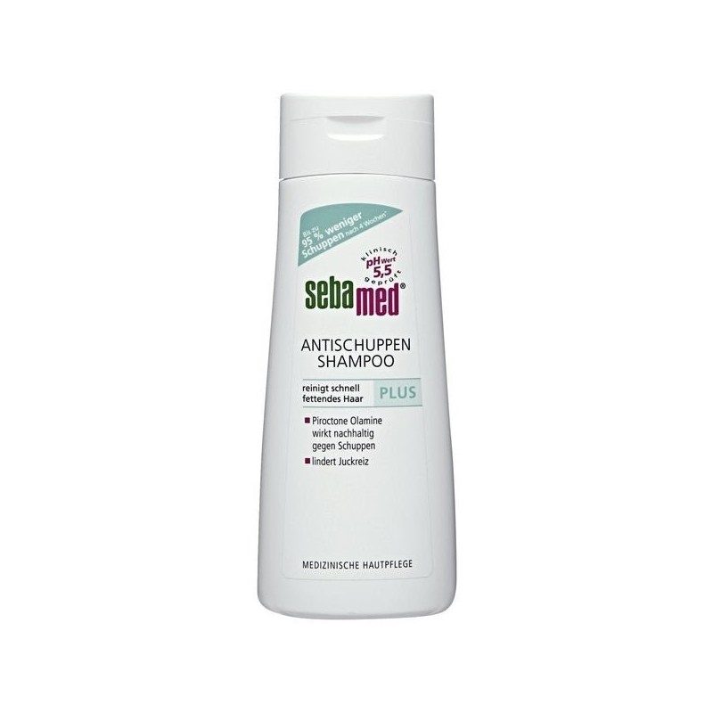 Sampon Dermatologic, Sebamed Plus, Hair Care, Anti-Matreata, Hipoalergenic, cu Piroctone Olamine, pentru Par Gras, 200ml