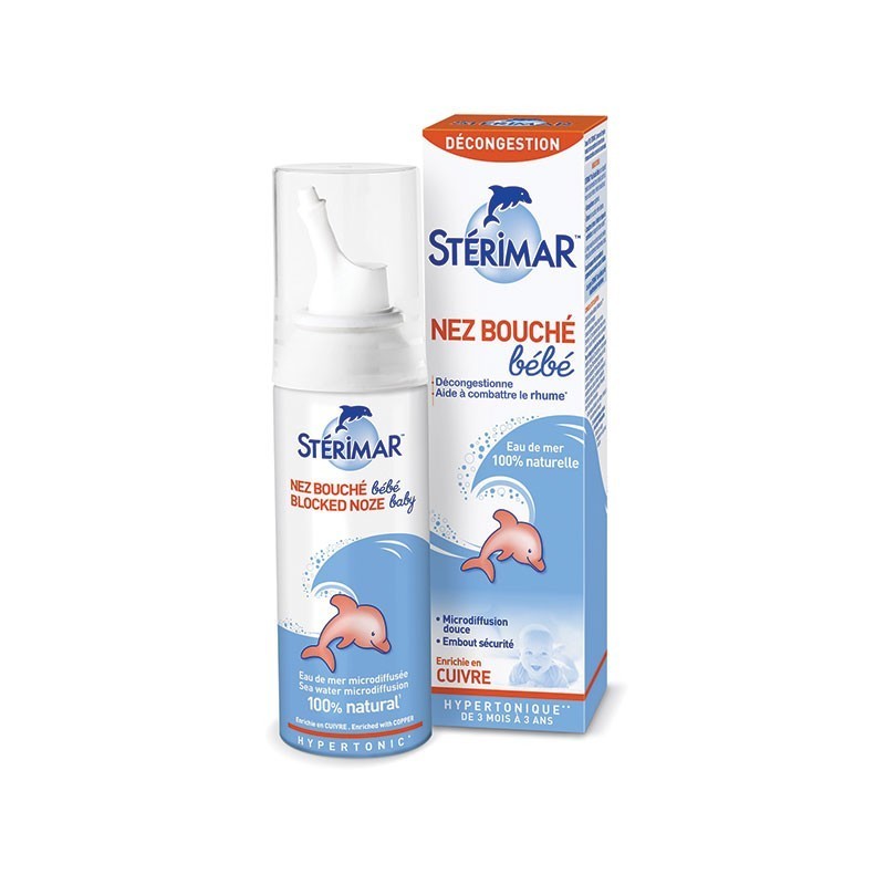 Spray Nazal, Sterimar Bebe, Blocked, Hypertonic, Curatare Eficienta in Cazul Racelii si Rinofaringitei, 100ml
